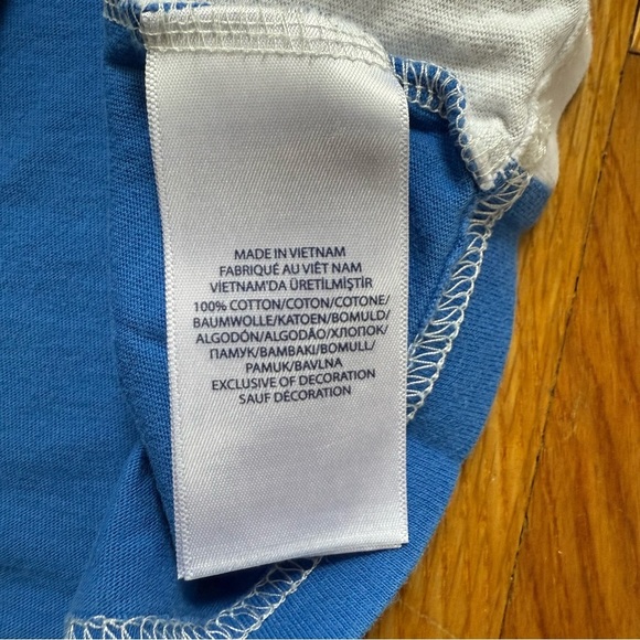 Polo Ralph Lauren Big Pony Color Block T-Shirt Youth Size Large 14/16 Blue White - Picture 7 of 8